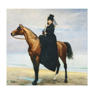 Equestrian Portrait of Mademoiselle Croizette Gallery Wrapped Canvas