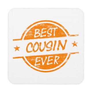 Best Cousin Ever Orange Beverage Coasters