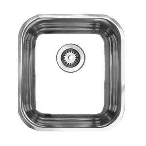 Whitehaus Undermount Brushed Stainless Steel 15.25x16.875x7.5 0 Hole Single Bowl Kitchen Sink WHNU1614 BSS