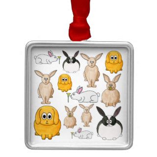 Rabbits. Christmas Tree Ornaments