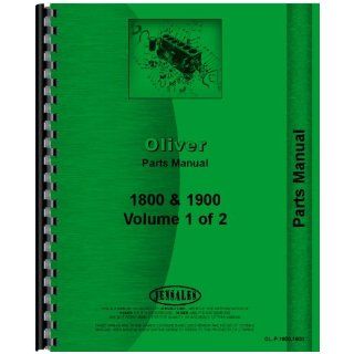 Oliver 1800 Tractor Parts Manual Jensales Ag Products Books