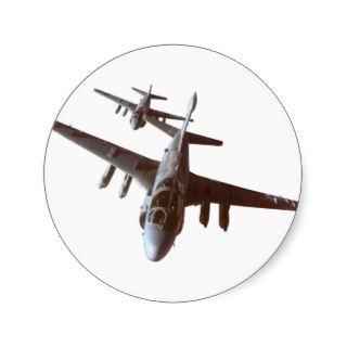 EA 6B Prowler Electronic Attack Aircraft Round Stickers
