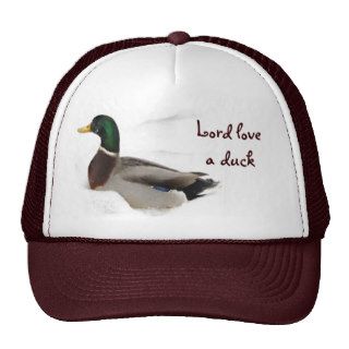 Duck in Snow Trucker Hat
