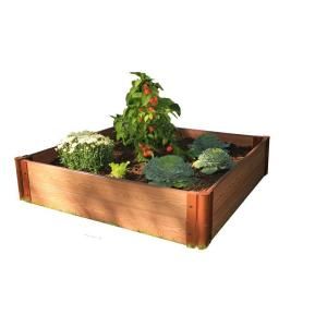Frame It All One Inch Series 4 ft. x 4 ft. x 11 in. Composite Raised Garden Bed Kit 300001061