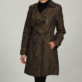 London Fog Women's Leopard Cognac Jacket FINAL SALE London Fog Jackets