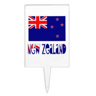 New Zealand Flag & Name Cake Picks