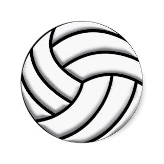 Volleyball Ball Round Sticker
