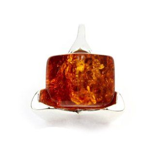 SilverAmber Lovely 925 Sterling Silver & Baltic Amber Designer Pendant GL261 Jewelry
