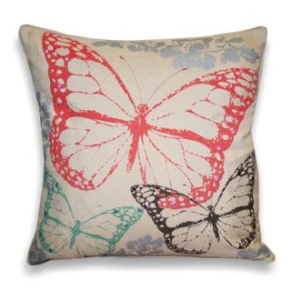 18 x 18 inch Betty Watercolor Butterfly Pillow Thro Throw Pillows