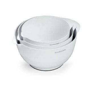 KitchenAid Classic Mixing Bowls, White, Set of 3 Kitchen & Dining
