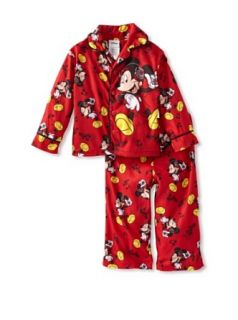 Disney Mickey Mouse Toddler Boys Red 2Pc Flannel Pajama Set Clothing