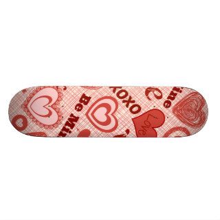Love XOXO Be Mine Forever Hearts Valentine's Day Skate Deck