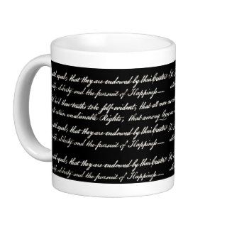 Declaration of Independence Black Mug