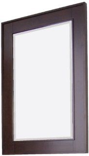 American Imaginations 267 24 Inch by 32 Inch Rectangle Wood Framed Mirror, Tobacco Finish   Shelving Hardware  