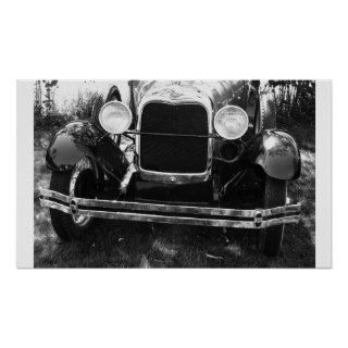 Old Classic Car Front End Grille Posters