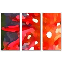 Amy Vangsgard 'Red Sun' 3 piece Art Set Trademark Fine Art Canvas