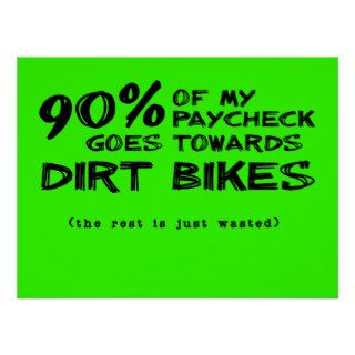 Wasted Money Dirt Bikes Motocross Poster