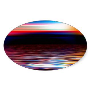 rainbow ocean water sticker