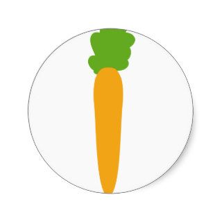 carrot icon round stickers