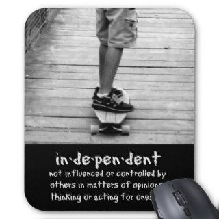 Longboard Independence Quote Mousepad