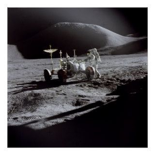 Poster/Print Astronaut Irwin on Moon