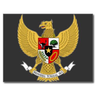 Garuda Pancasila, t Arms Indonesia, Indonesia Post Cards