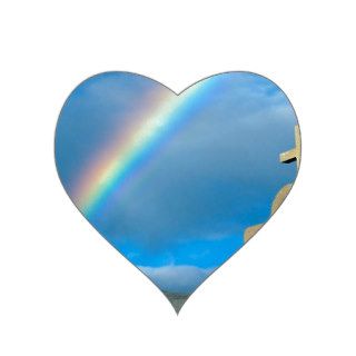 Rainbow Bahia De Los Angeles Mexico Heart Sticker