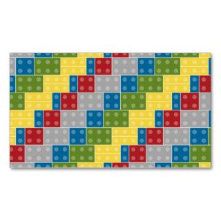 Pop Art Pattern Colorful Bricks for Boys Business Card
