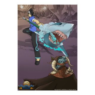 Shark Spirit Spear Print