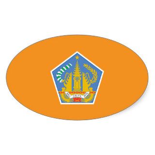 Bali Flag, Indonesia Oval Sticker