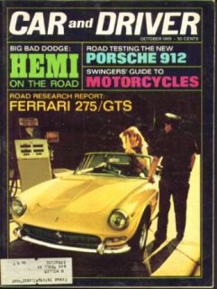 CAR & DRIVER Ferrari 275/GTS Porsche 912/5 road test 10 1965 Entertainment Collectibles