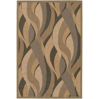 Recife Seagrass Natural and Black Area Rug (8'6 x 13') COURISTAN INC 7x9   10x14 Rugs