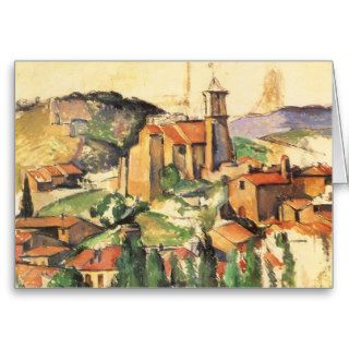 Village of Gardanne Cezanne, Vintage Impressionism Card