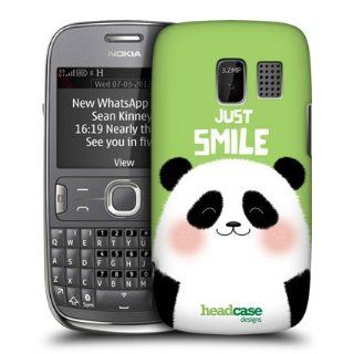 Head Case Designs Just Smile Panda Happy Animals Hard Back Case Cover For Nokia Asha 302 Cell Phones & Accessories