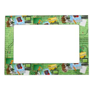 School Supplies & Tools Collage Picture Frame Magnet