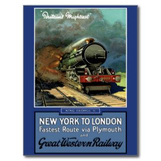London  New York Great Western Railway Postcards