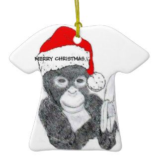 MONKEY ORNAMENT DECORATED ON BOTH SIDES
