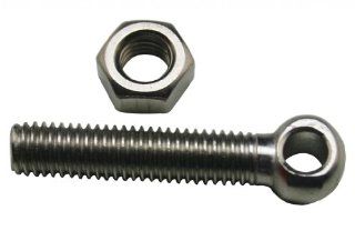 Generic 304 Stainless Steel Standard Type M8 X 30 MM Hitch Eyelet Bolt Towing Latch Screw And Nuts(Pack Of 6)   Agricultural Machinery Accessories