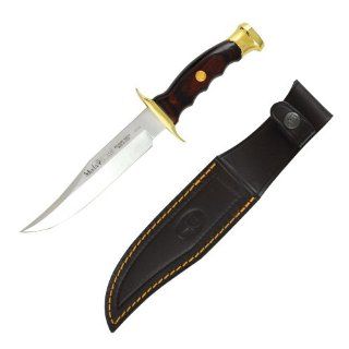 Muela Bowie Full Tang Fixed Blade Knife, 305 mm, Wood Handle with Brass Bolsters  Hunting Knives  Sports & Outdoors