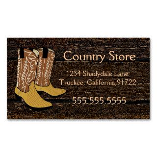 Cowboy Boots Western Theme Business Card