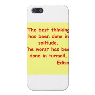 Thomas Edison quote Cases For iPhone 5