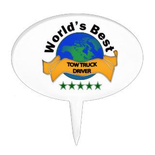 World's Best Tow Truck Driver Oval Cake Topper