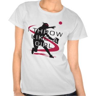 Like a girl Defense Red Softball T Shirt