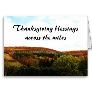 THANKSGIVING BLESSINGS ACROSS THE MILES card