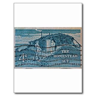 1962 Homestead Act Stamp Postcard