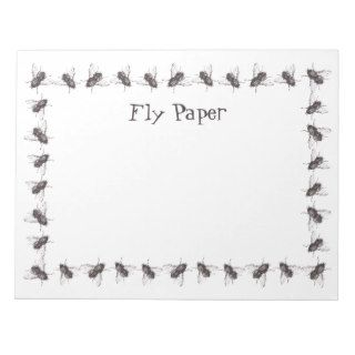 Fly Paper for Your Notes Vintage Flies Memo Pad