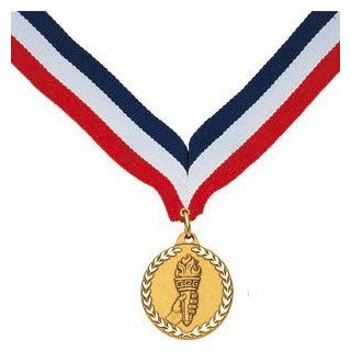 1 1/4 Inch Gold Achievement Medal Sports & Outdoors