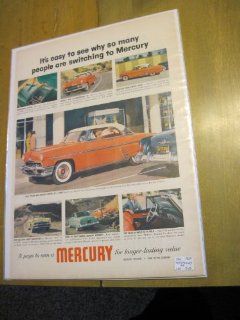 1954 MERCURY AUTOMOBILE PRINT AD  