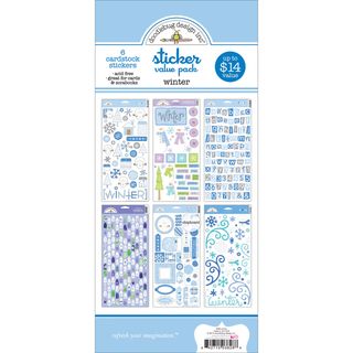 Themed Value Pack Stickers Winter Doodlebug Stickers