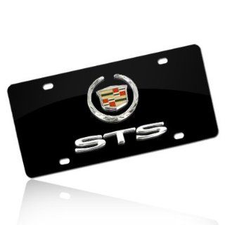 Cadillac STS Black Steel License Plate Automotive